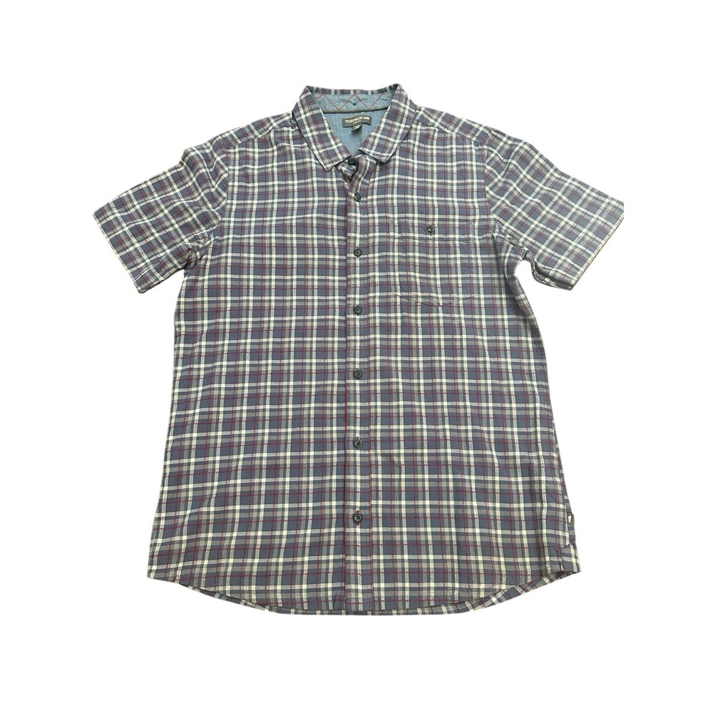 Toad&Co Men's Plaid Front Pocket‎ Organic Cotton Button Up Shirt Medium #C6-3